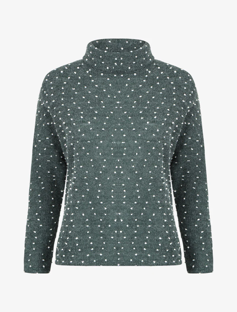 Oversized coltrui met plumetis - Groen