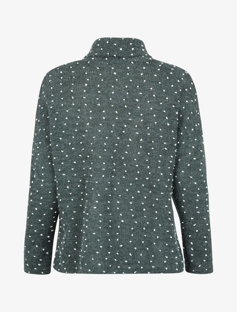 Oversized coltrui met plumetis - Groen - Image 2