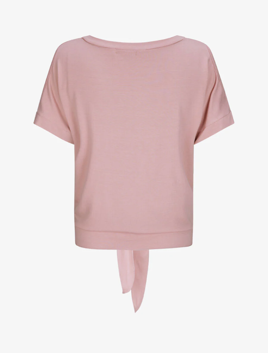 Oversized top met open schouders - Poederroze - Image 2