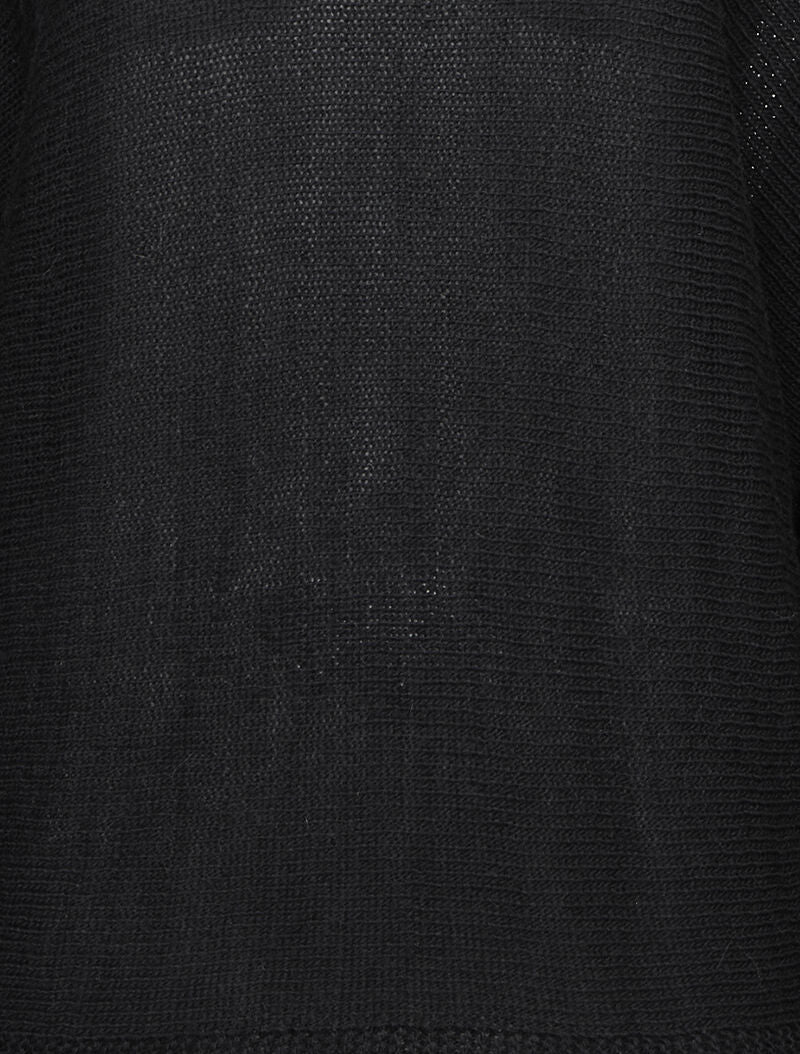 Oversized trui met dolmanmouwen en boothals - Zwart - Image 3
