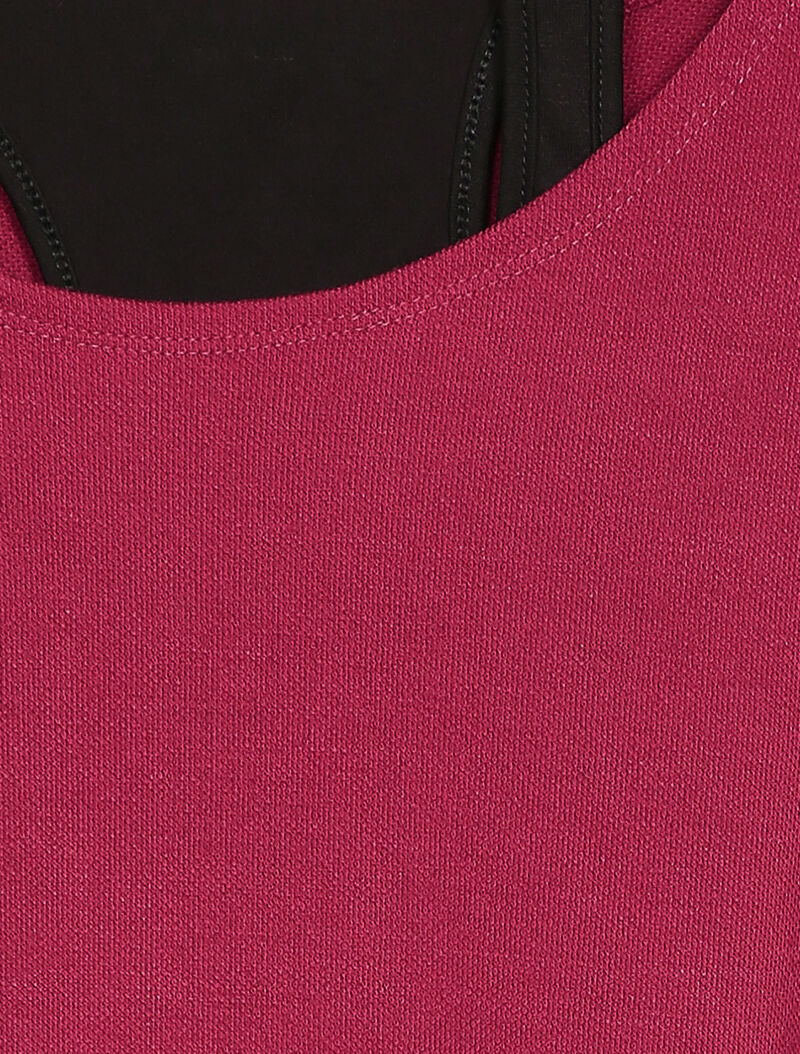 Oversized trui met dolmanmouwen en tanktop - Bordeaux - Image 3