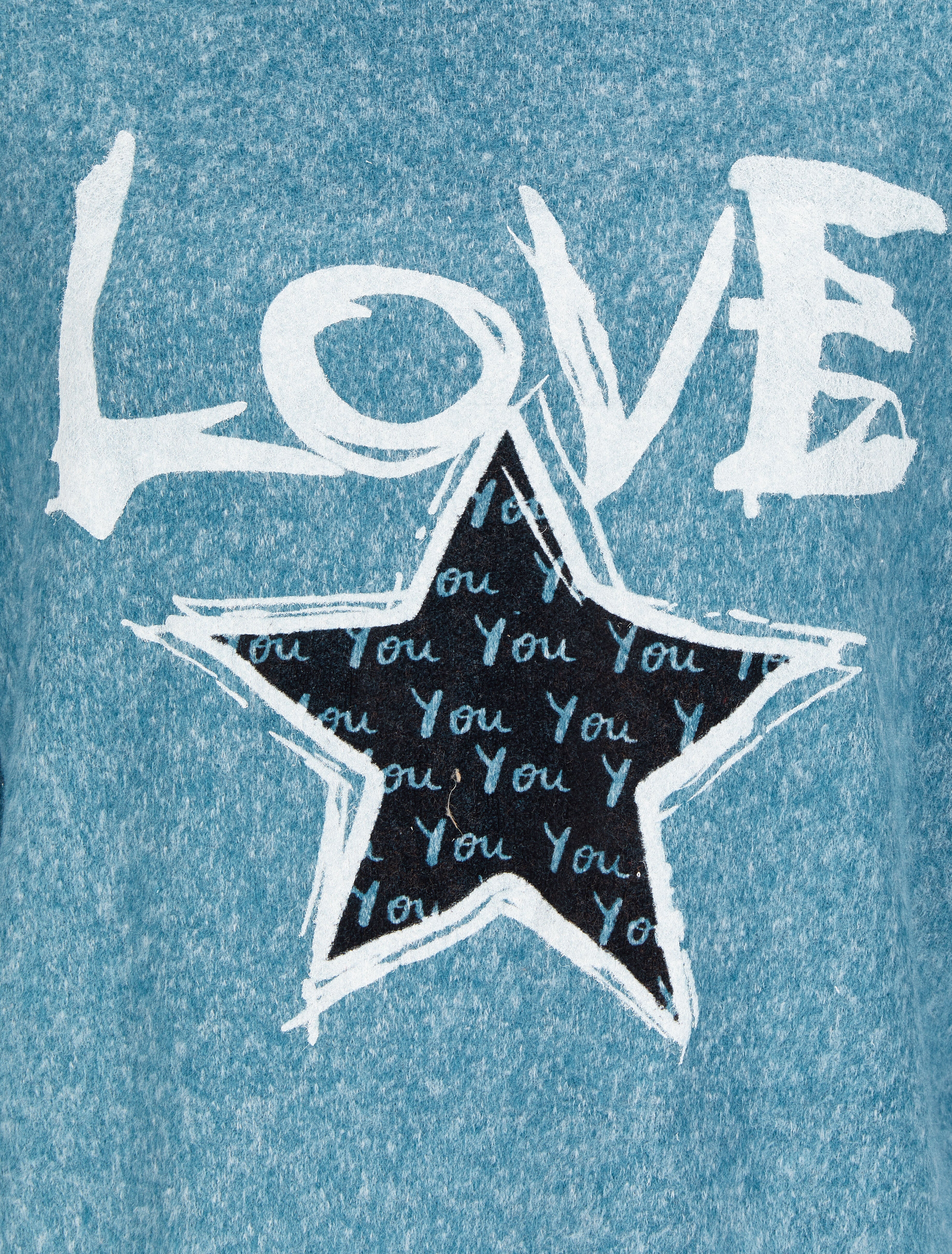 Oversized trui met logo - Blauw - Image 3