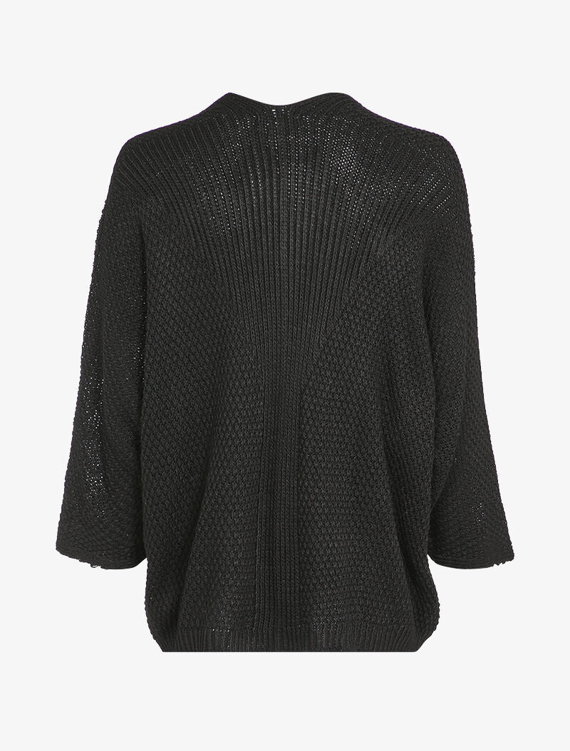 Oversized gilet met dolmanmouwen en V-detail aan de achterkant - Zwart - Image 2