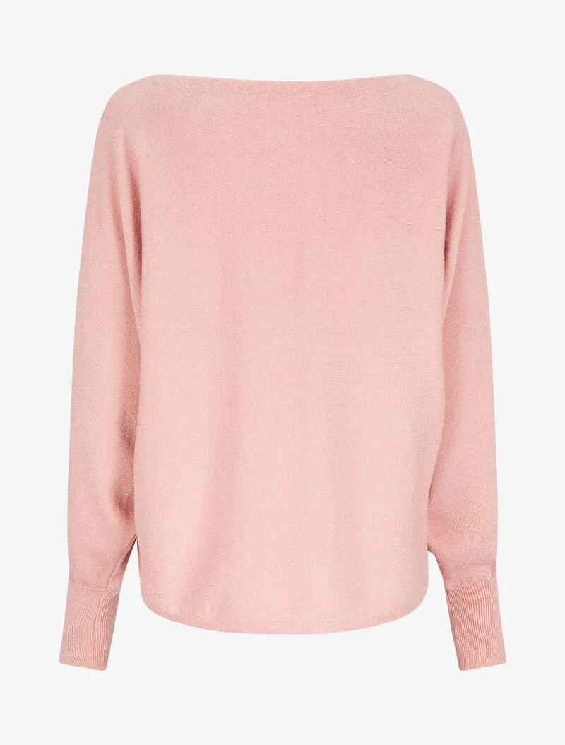 Oversized vleermuis iriserende trui - Roze - Image 2
