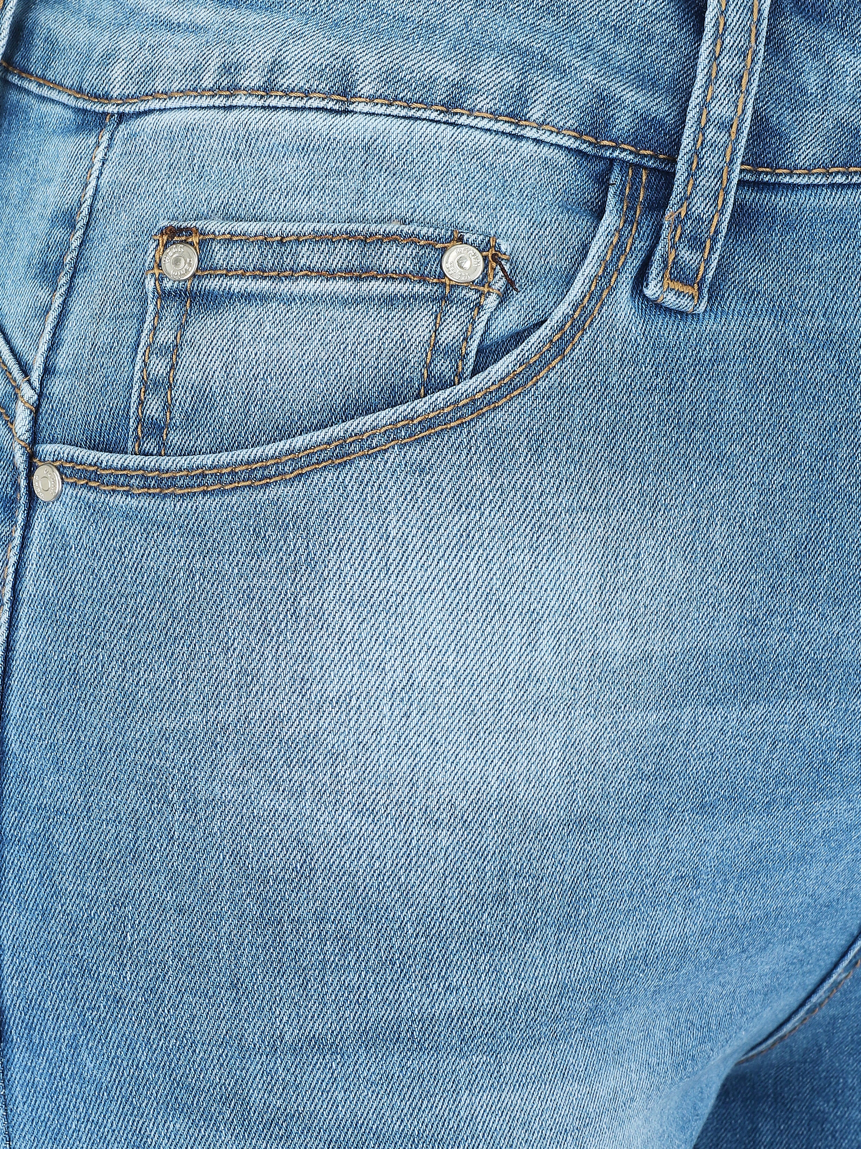 Hoog getailleerde gebleekte broek - Lichtblauw - Image 3