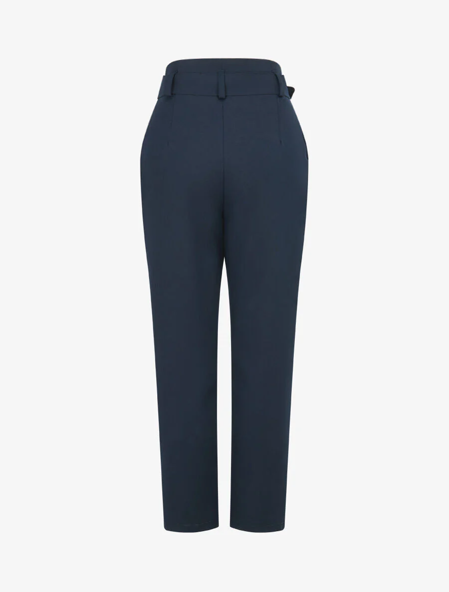 Paperbag broek - Marineblauw - Image 2