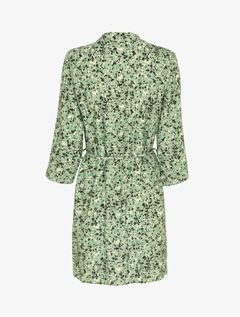 Skaterjurk met gespikkelde print - Groen - Image 2