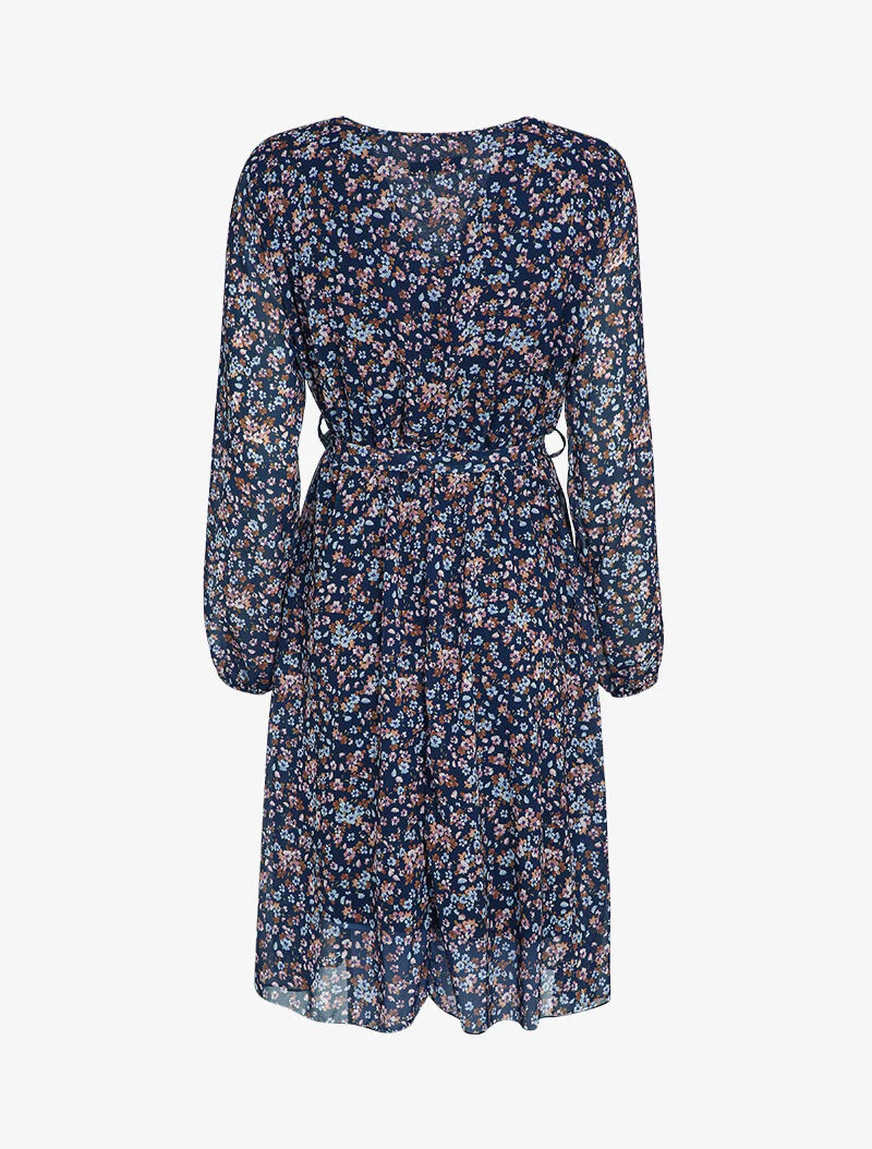 Zwierjurk met veldbloemenprint - Marine - Image 2