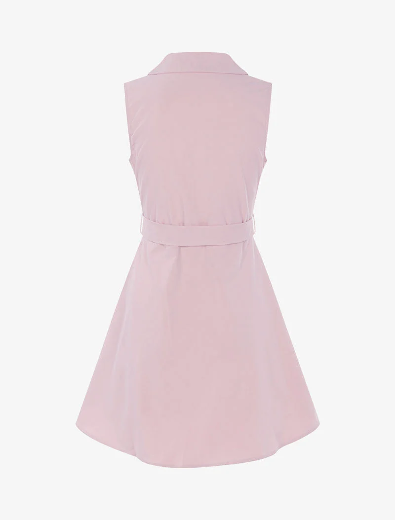 Skaterjurk met decoratieve knopen - roze - Image 2