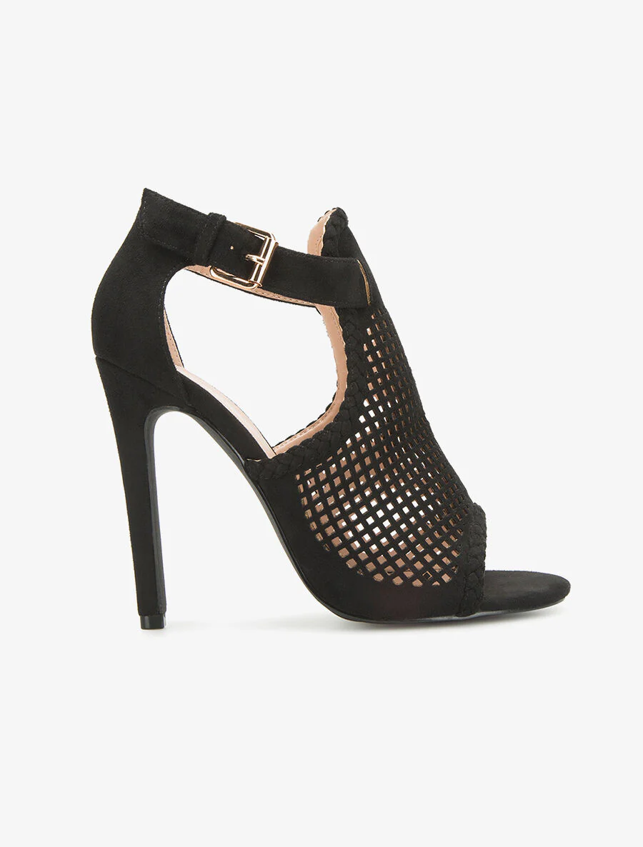 Peep-toes voor opengewerkt - zwart