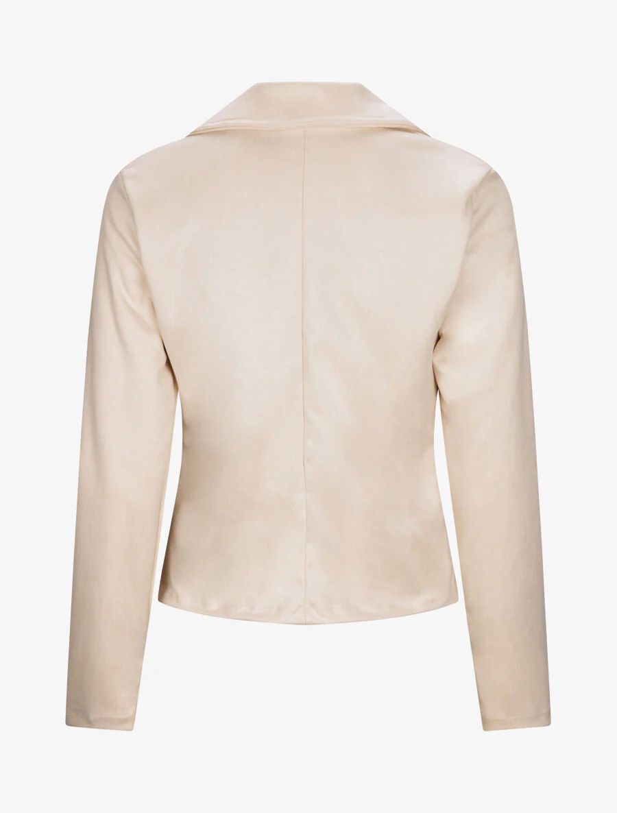 Perfect recht in suede ritszak decoratief - Beige - Image 2
