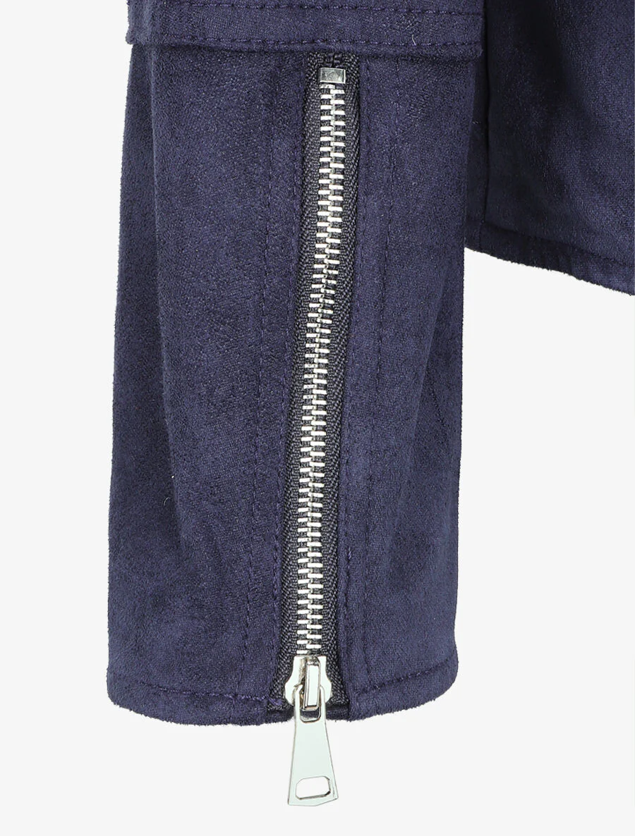 Perfecto in suède in grote maat - Donkerblauw - Image 3