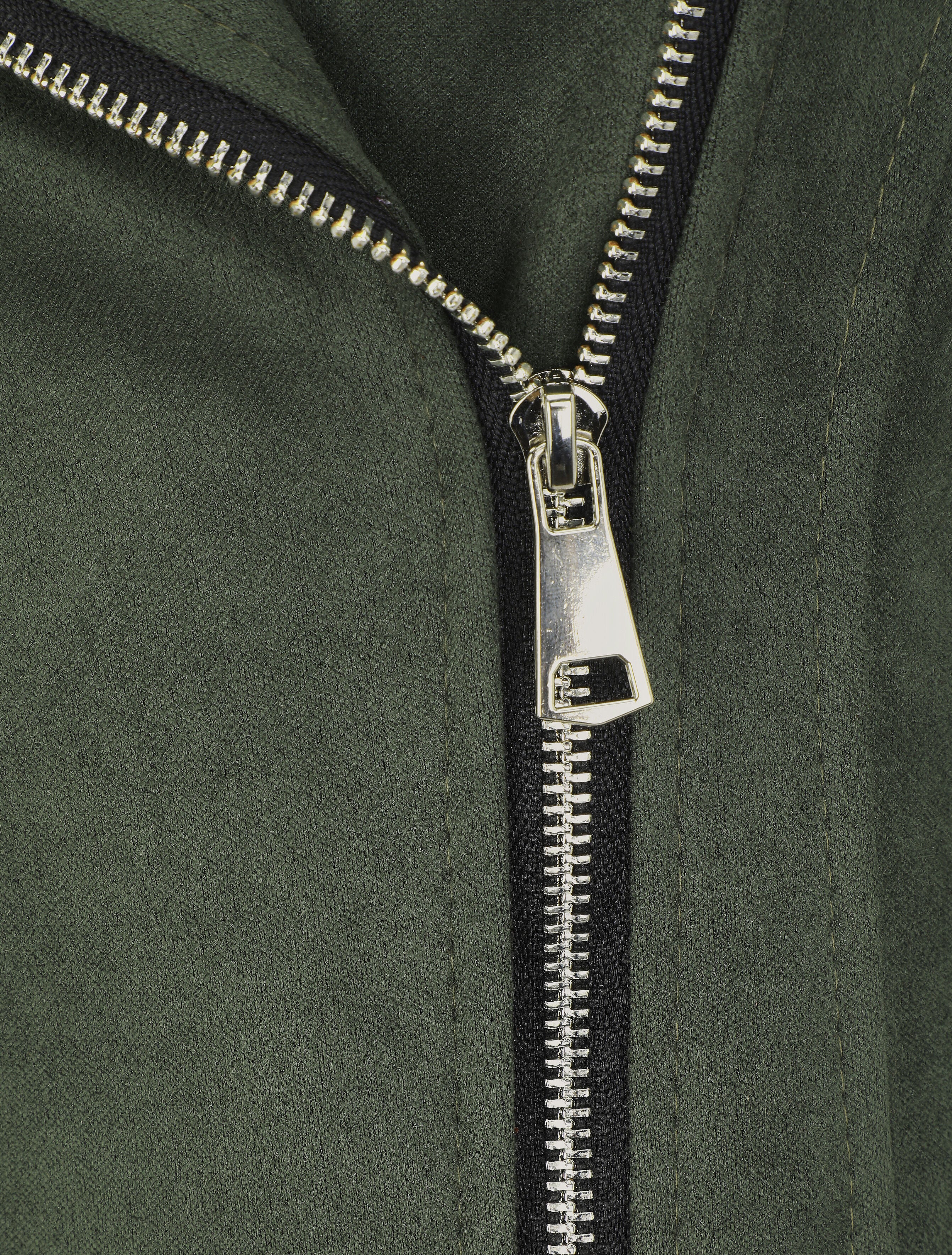 Perfecto-stijl jasje in suèdine - Groen - Image 3