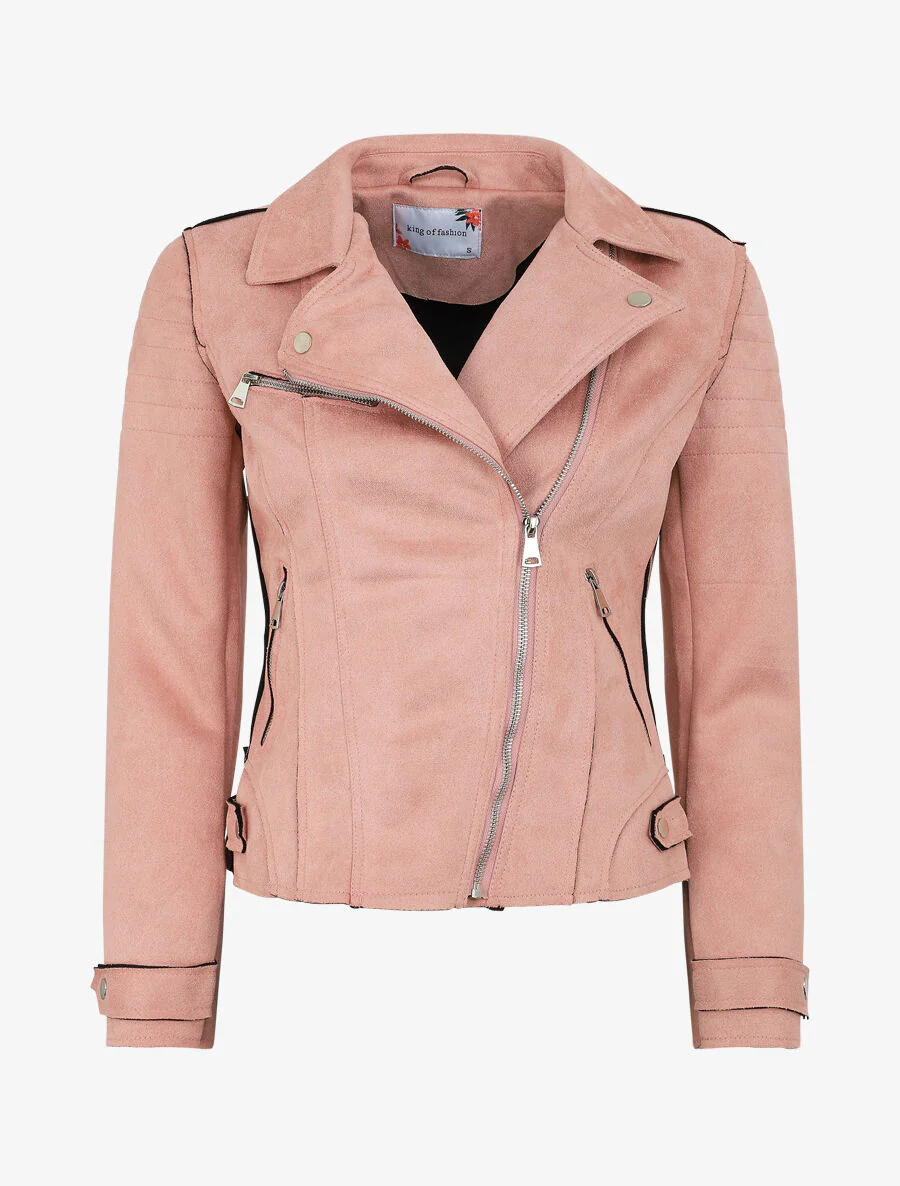 Perfecto-stijl leren jas - Rose