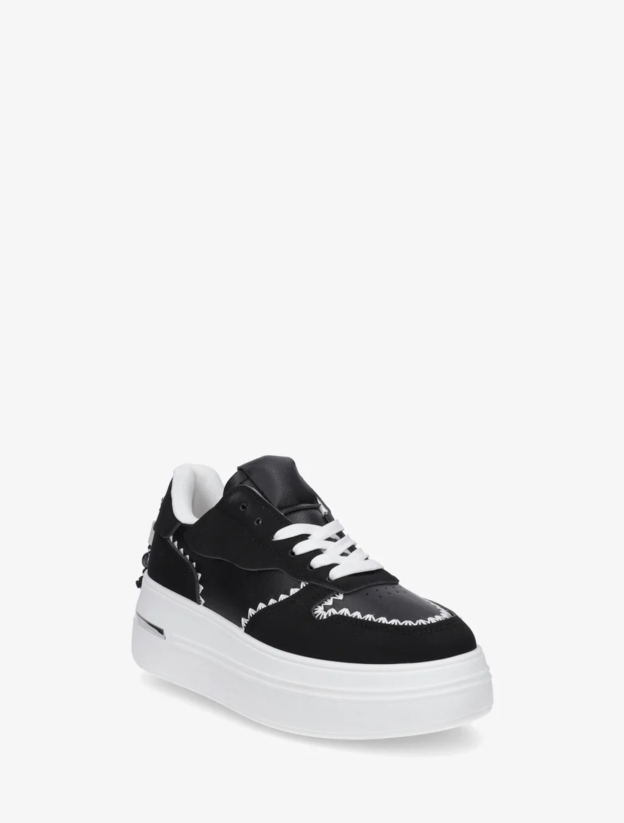Plateau sneakers en kwastjes - Zwart - Image 2