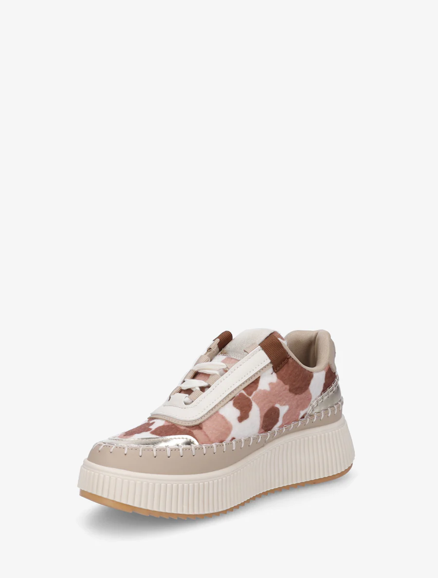 Platformzool sneakers met print - Roze/bruin - Image 3