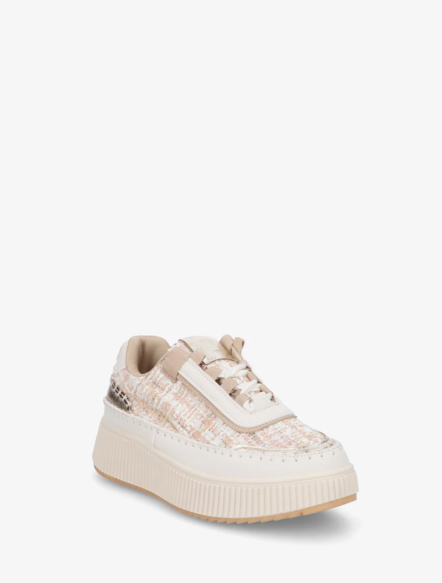 Platformzool sneakers met print - Beige - Image 2