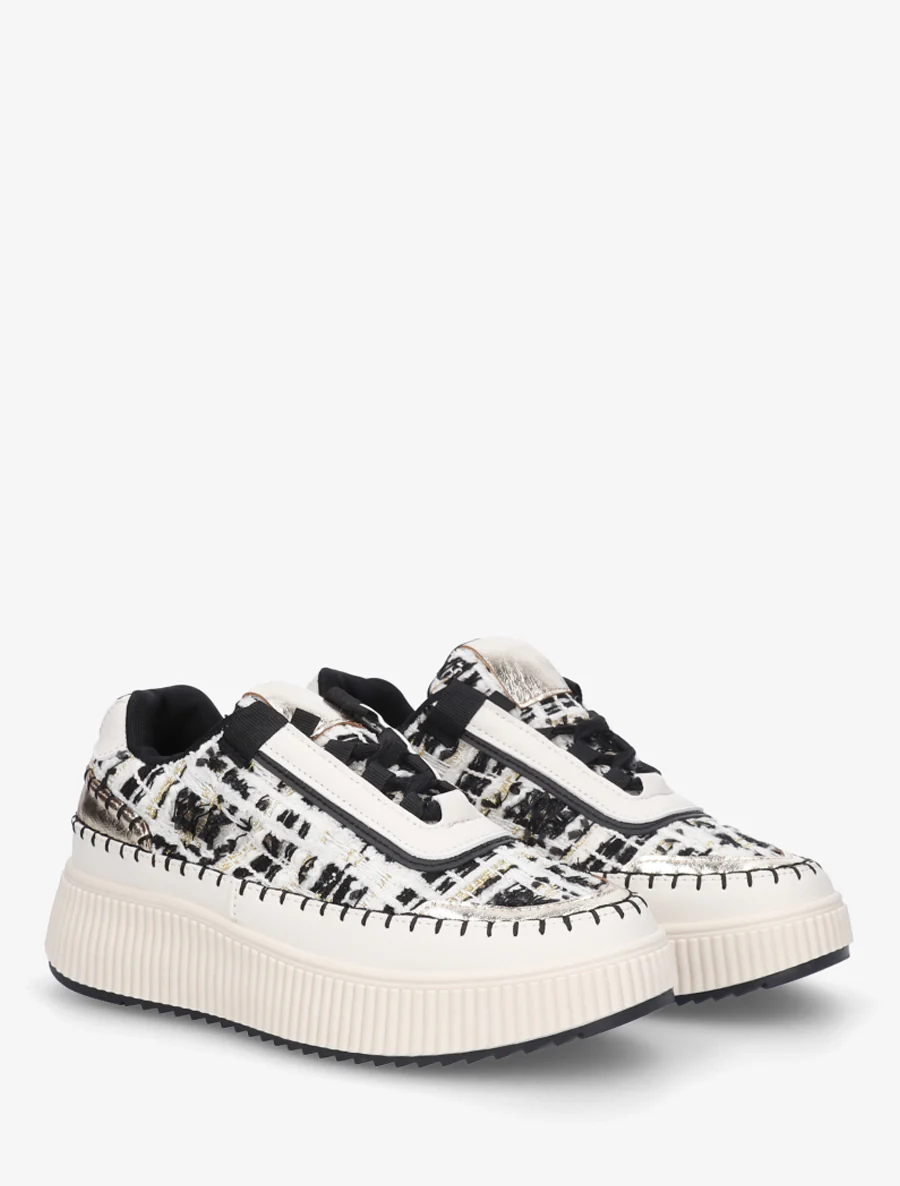 Platformzool sneakers met print - Zwart - Image 4
