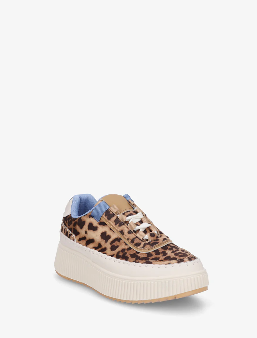 Platformzool sneakers met print - Kameel - Image 2