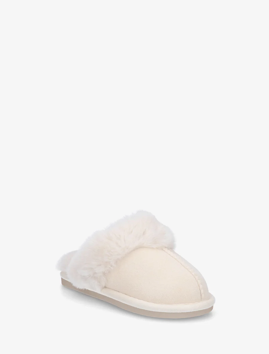 Platte gevoerde muiltjes - Beige - Image 2