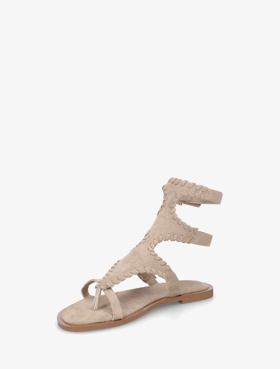 Platte sandalen met teenstuk en hoge schacht - Mol - Image 3