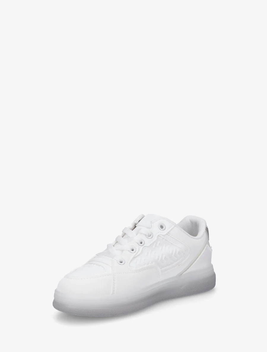 Platte sneakers met Grieks golfpatroon - Wit - Image 3