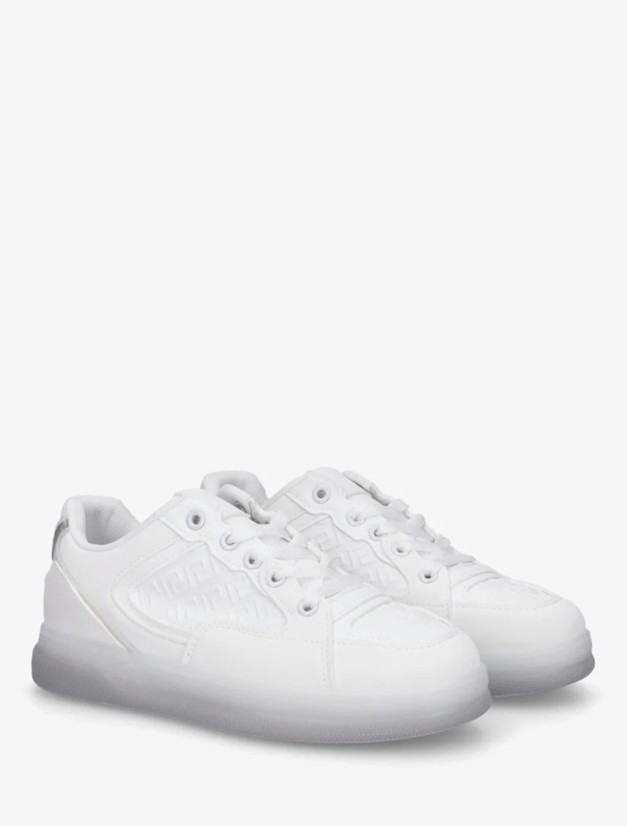 Platte sneakers met Grieks golfpatroon - Wit - Image 4