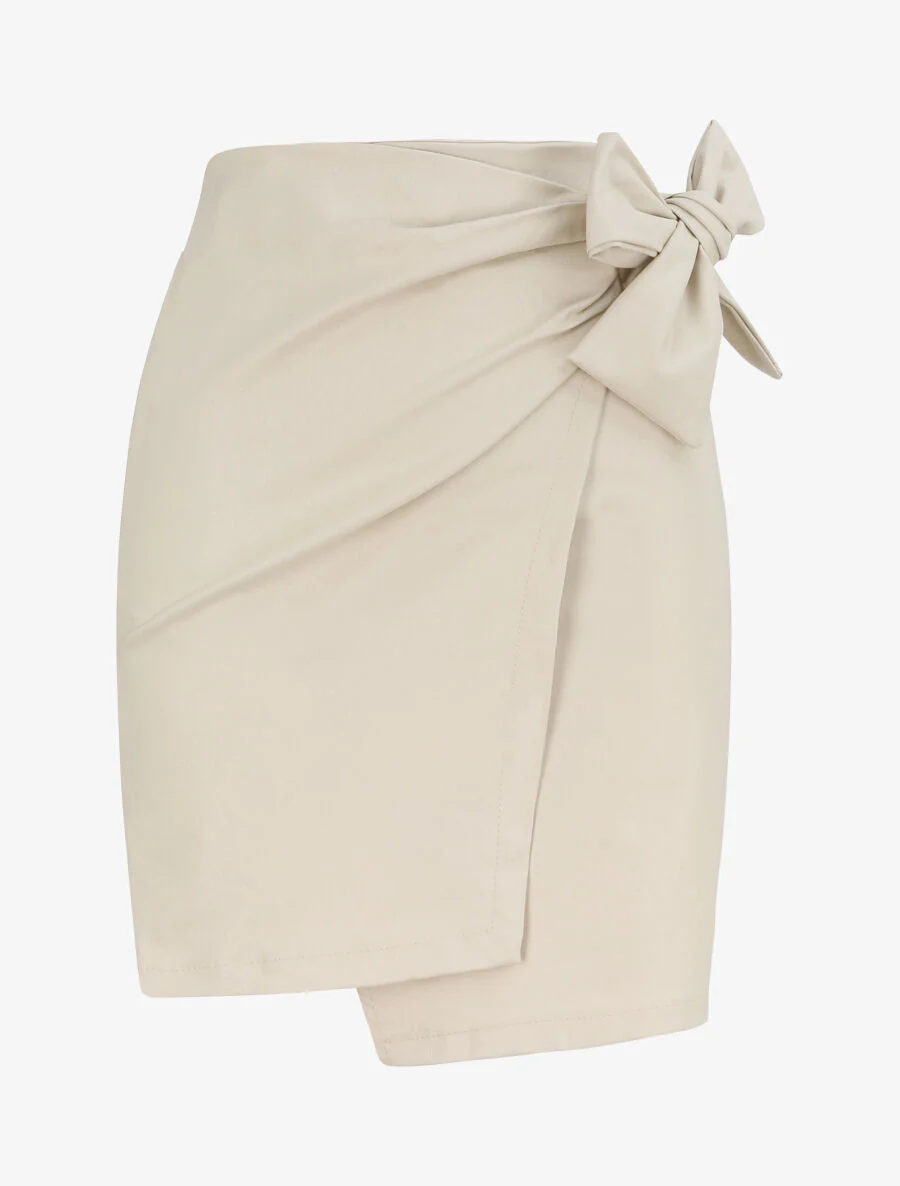 Portemonnee rok van imitatieleer - Beige