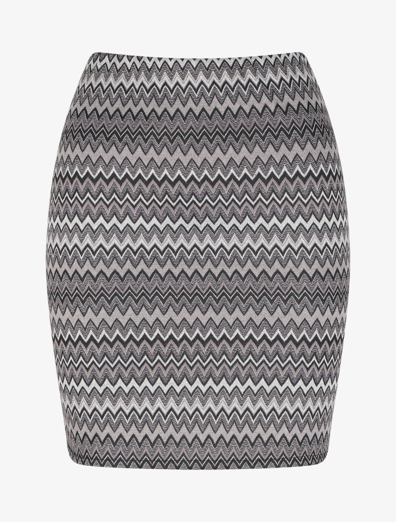 Iridescente grafische print kokerrok - Donkergrijs