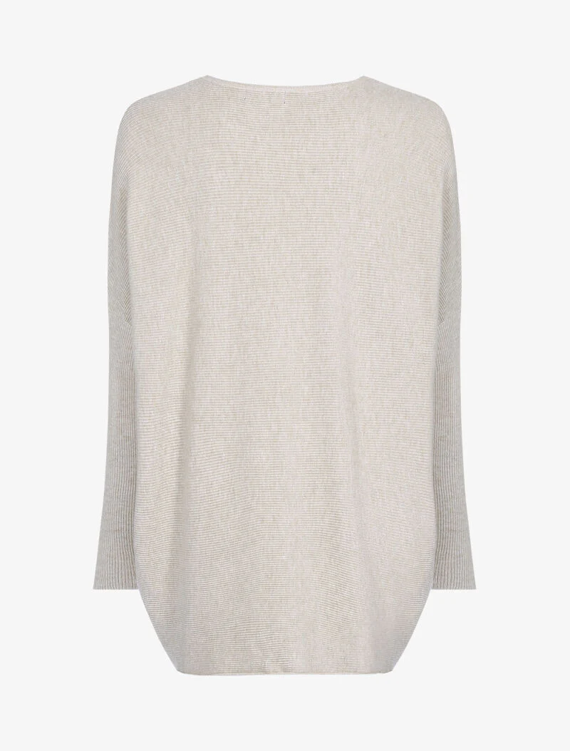 Lange losse trui - beige - Image 2