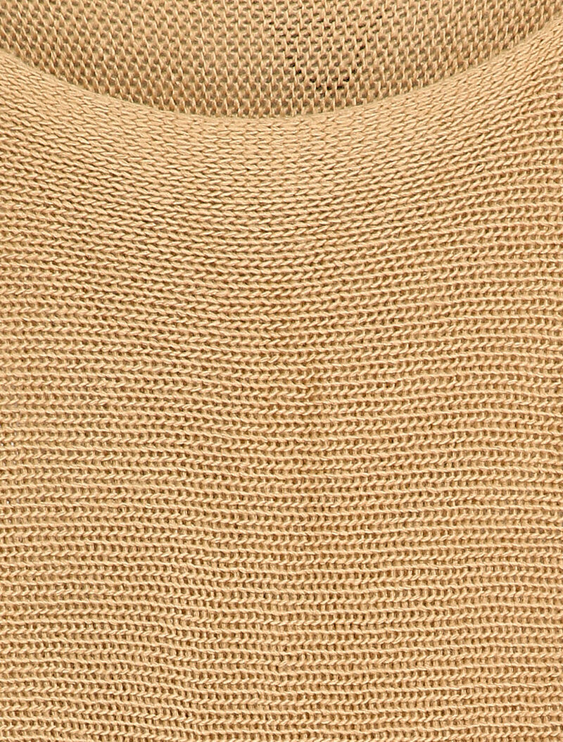 Trui met watervalhals en dolmanmouwen - Camel - Image 3