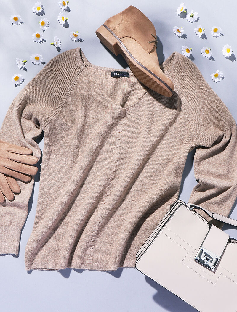 Pull stretch met gevlochten detail - taupe