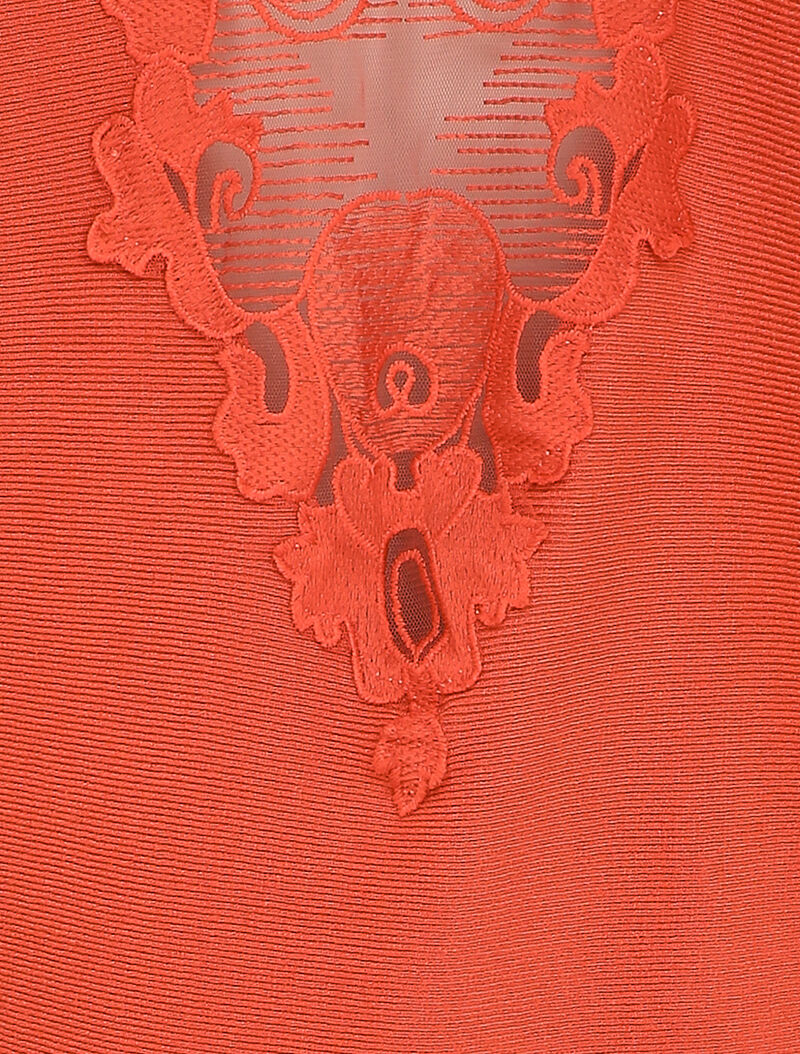 Vleermuis trui met kant aan de achterkant - Rood - Image 3
