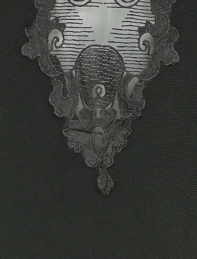 Vleermuis trui met kant aan de achterkant - Zwart - Image 3