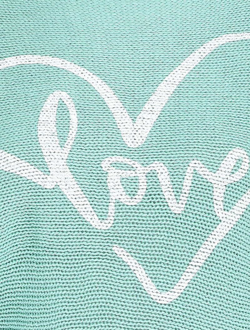 LOVE-print vleermuistrui - Turkooisblauw - Image 3