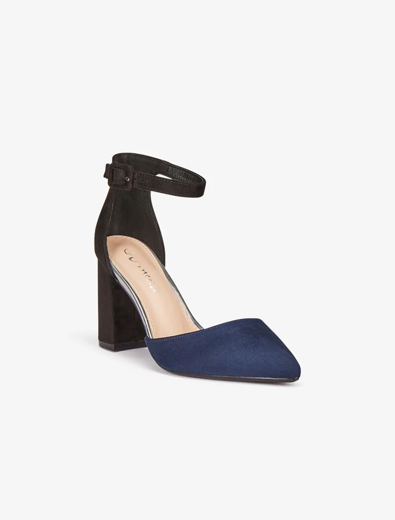 Spitse color block sandalen - marine/zwart - Image 3