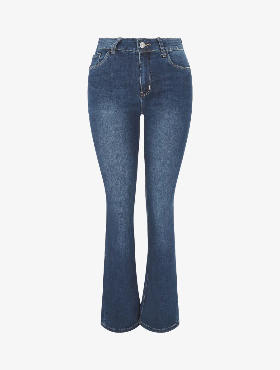 Push-up bootcut jeans - blauw