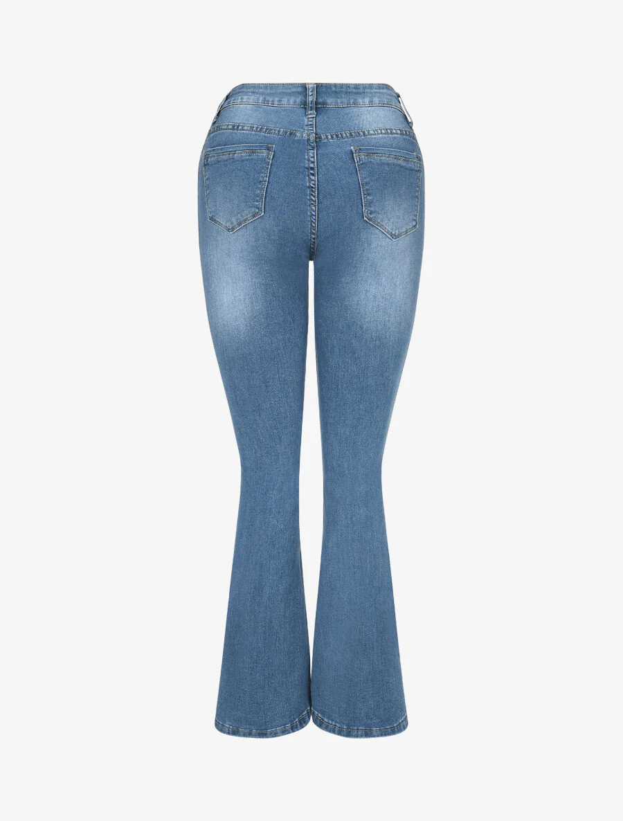 Push-up bootcut jeans - Blauw - Image 2