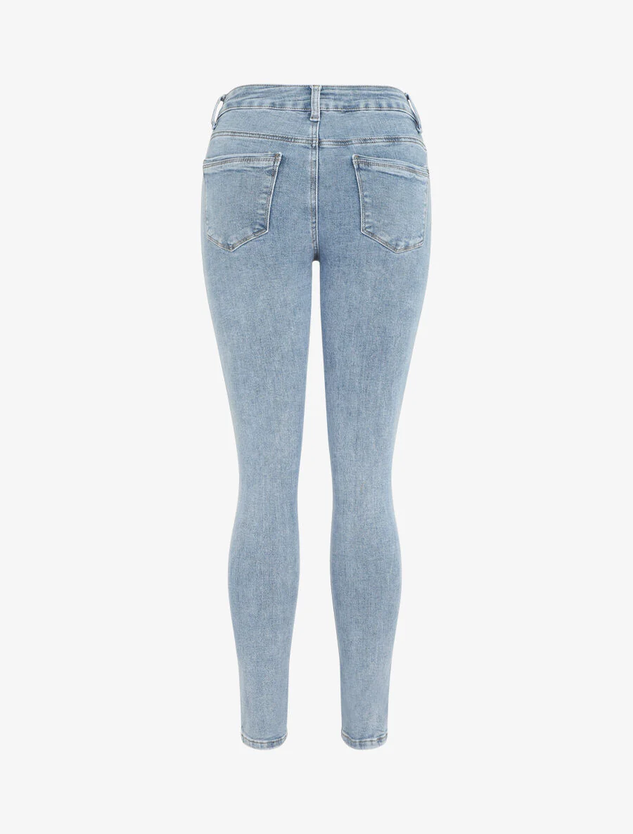 Push-up jeans met standaard taille. skinny model - Lichtblauw - Image 2