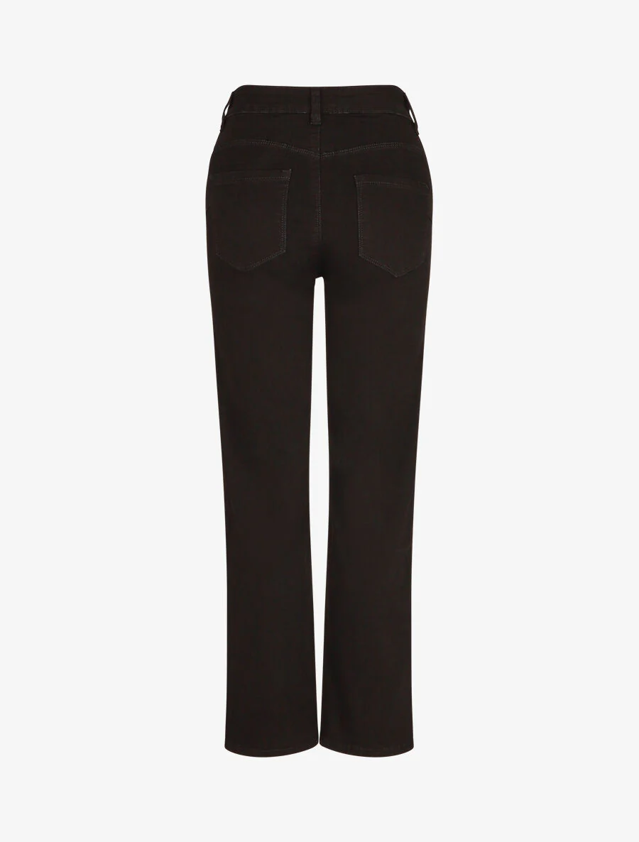 Push-up rechte jeans standaard taille - zwart - Image 2