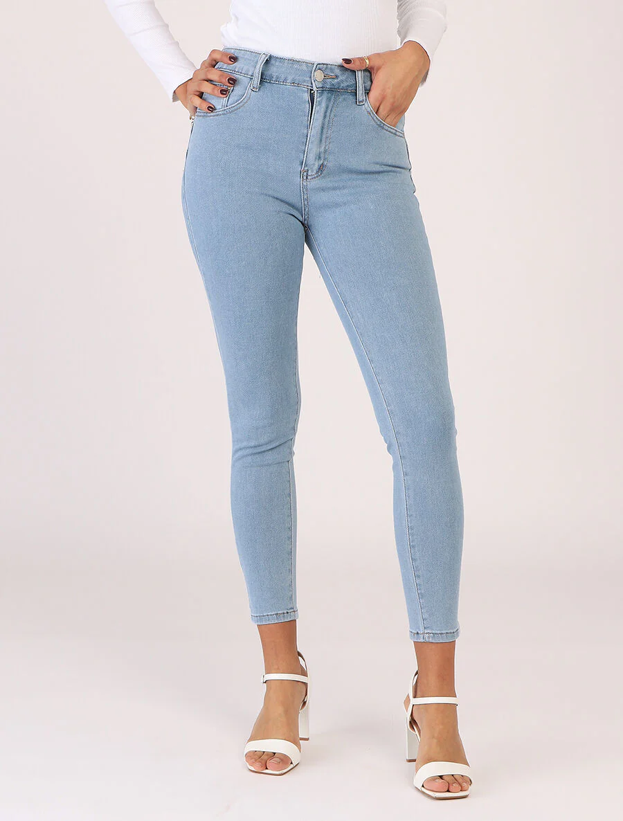 Push up skinny jeans - blauw