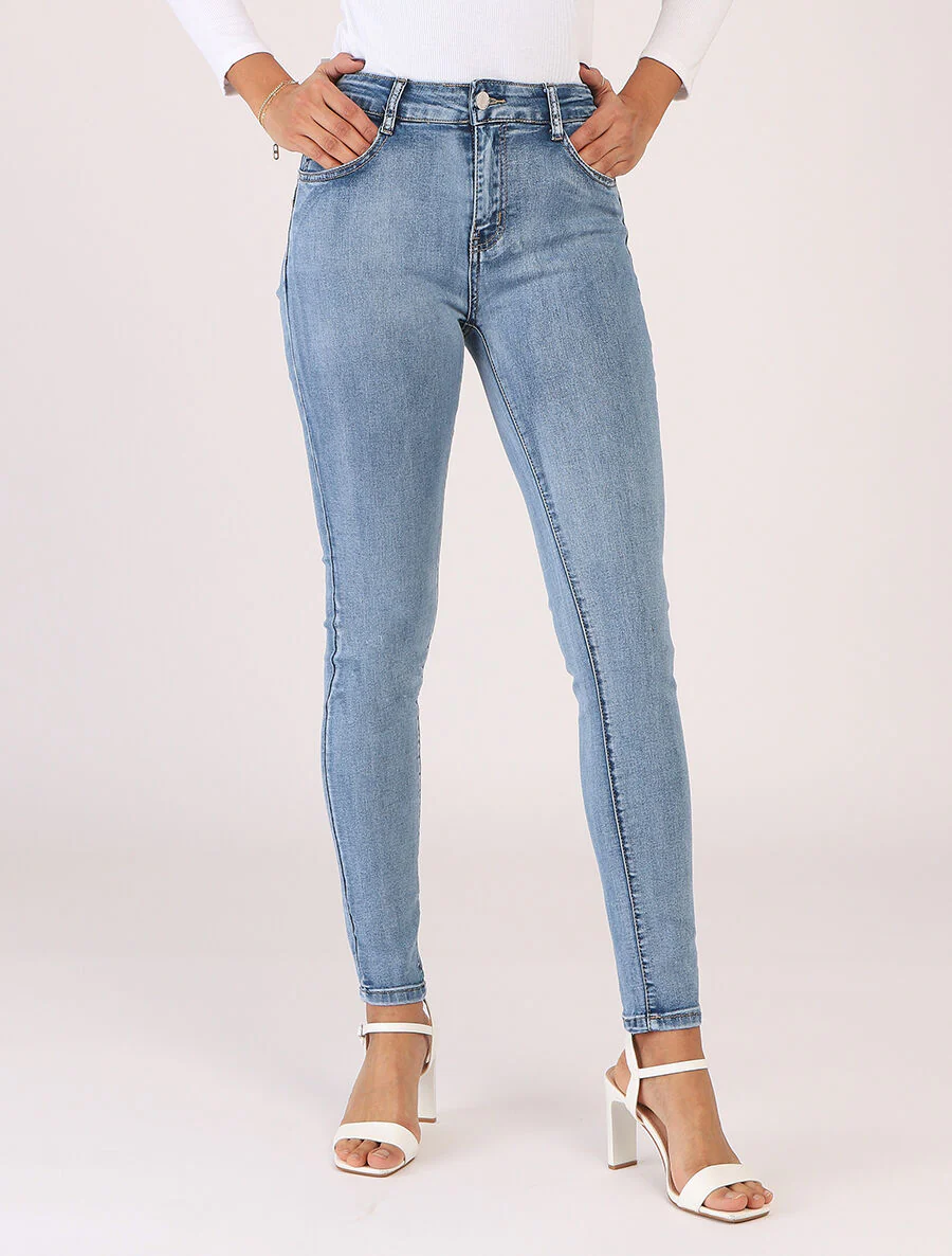 Push up skinny jeans - Blauw - Image 4