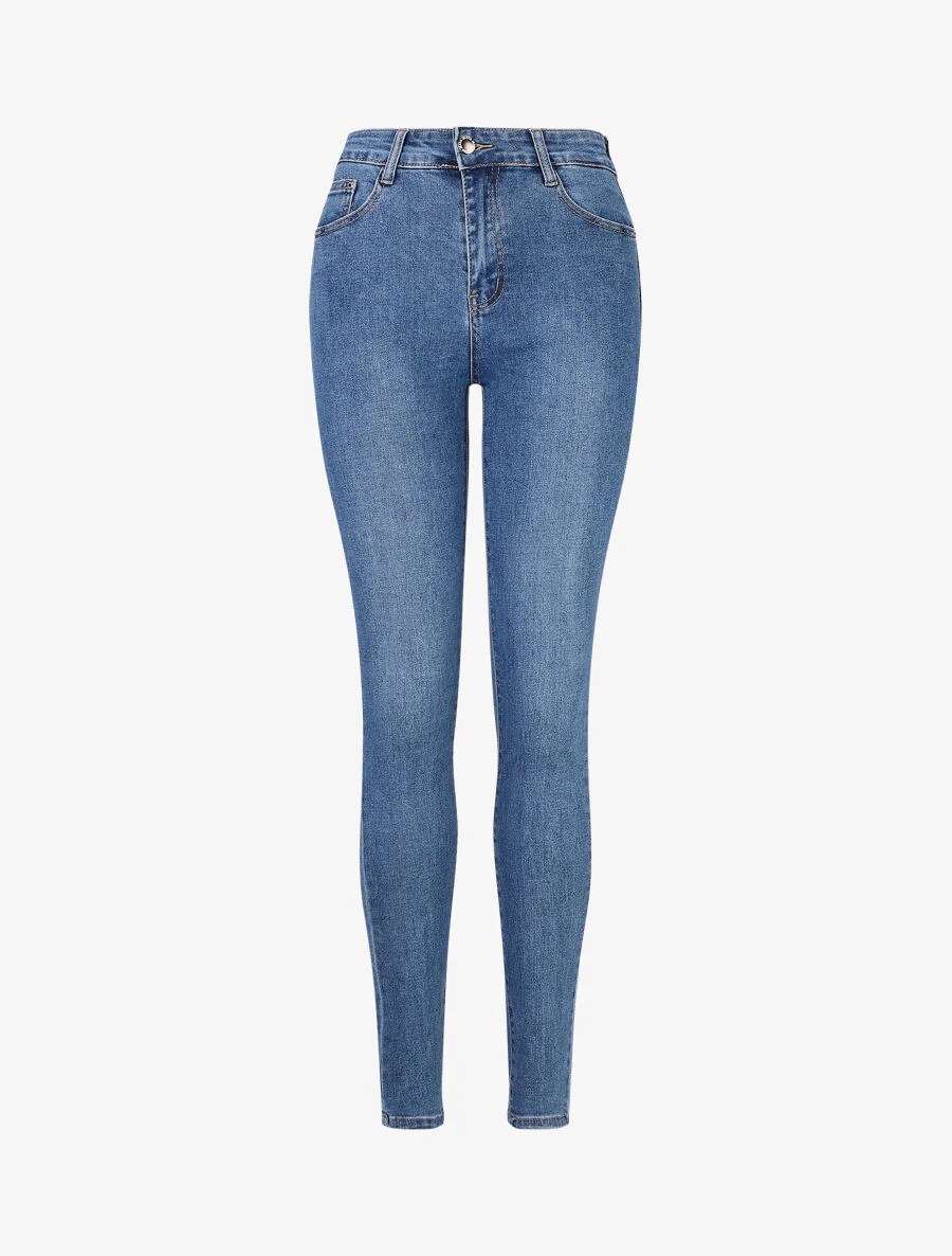 Push up skinny jeans - blauw