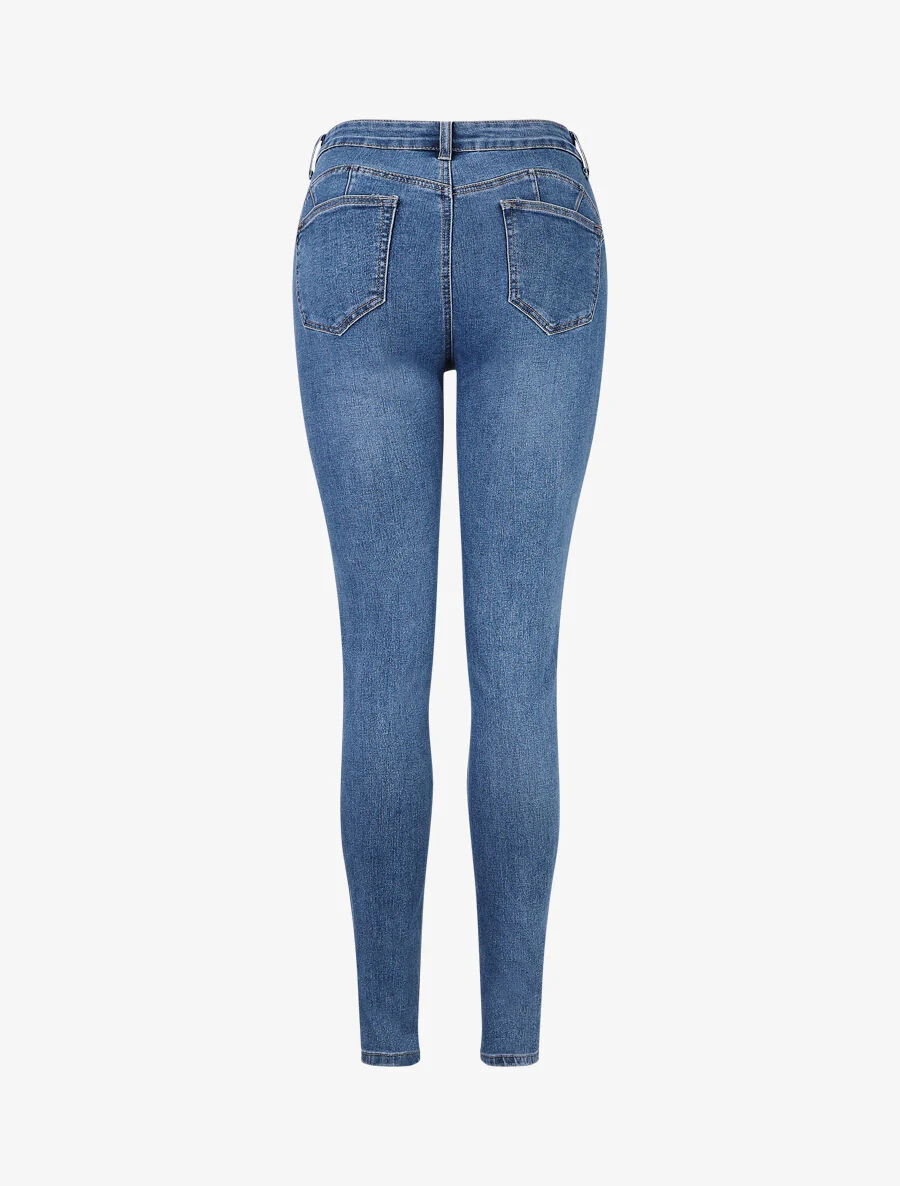 Push up skinny jeans - blauw - Image 2