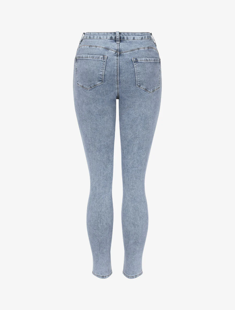 Push up skinny jeans - blauw - Image 2