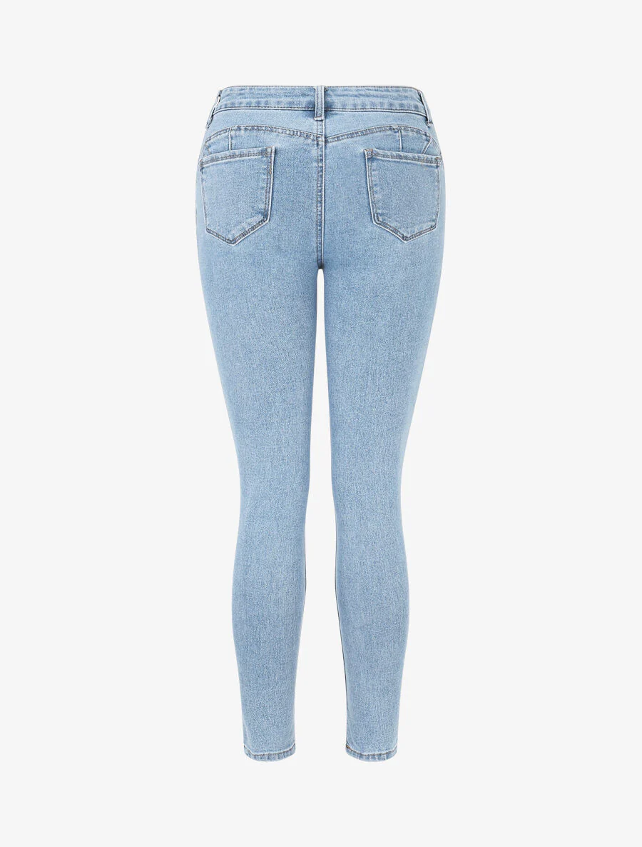 Push up skinny jeans - Lichtblauw - Image 2