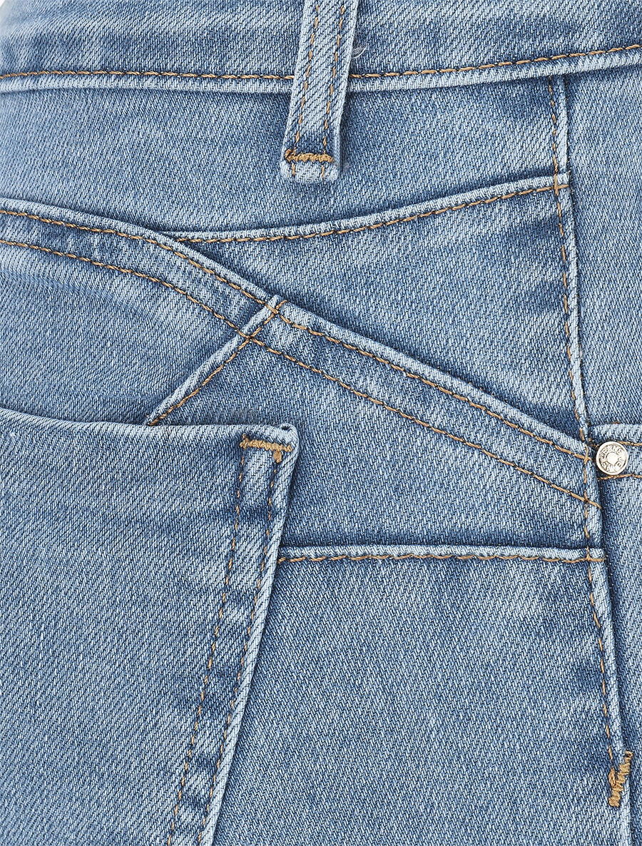 Push-up skinny jeans met hoge taille - Lichtblauw - Image 3