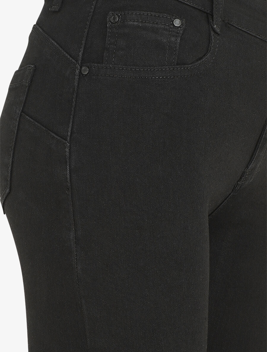 Push-up skinny jeans slim fit lichte stone wash - zwart - Image 3