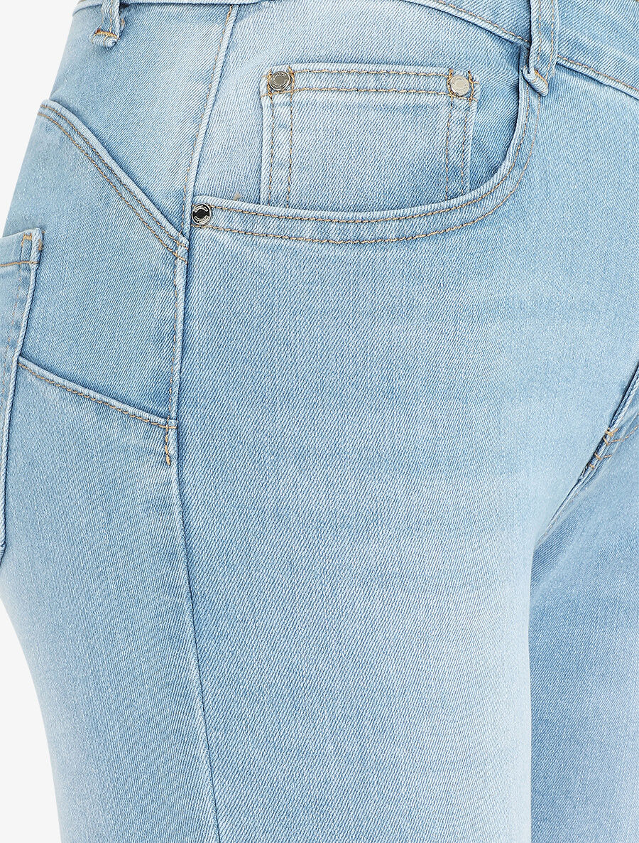 Push-up skinny jeans slim fit stone washed - Hemelsblauw - Image 3