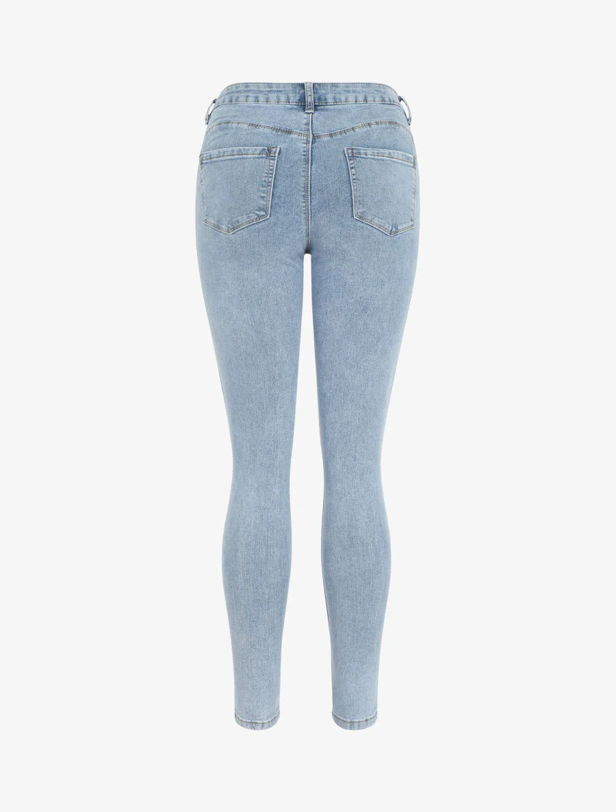 Push up skinny jeans standaard maat - Lichtblauw - Image 2